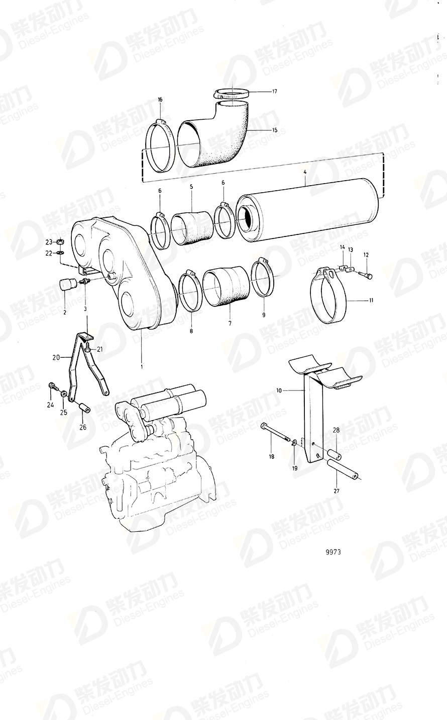 VOLVO Bracket 863755 Drawing